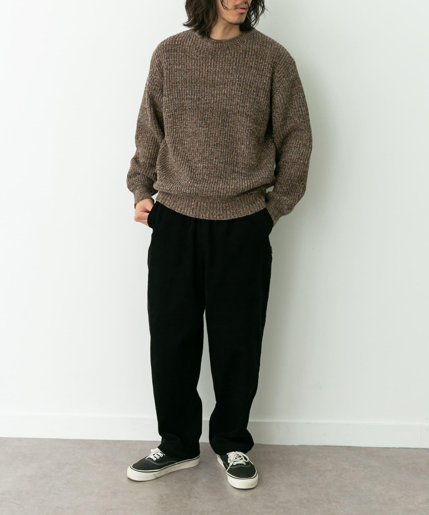 拼色針織套頭衫