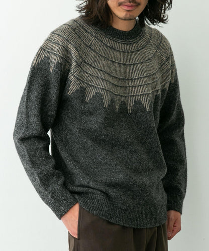 費爾島花紋針織套頭衫