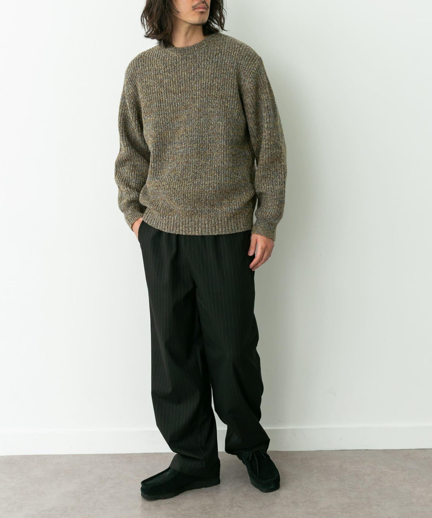 拼色針織套頭衫