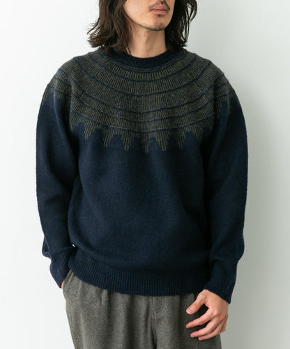 費爾島花紋針織套頭衫