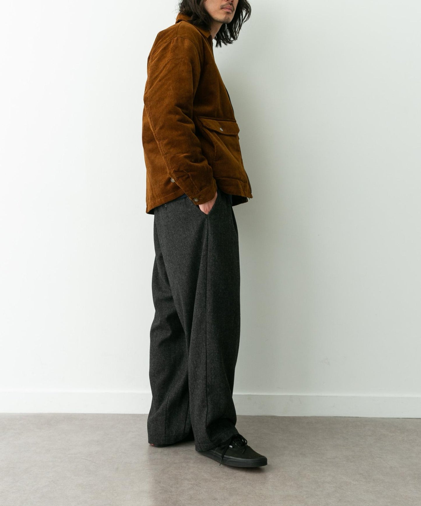 羊毛混紡燈籠褲