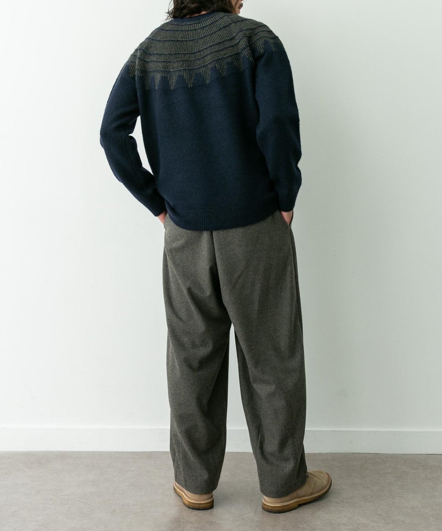 費爾島花紋針織套頭衫