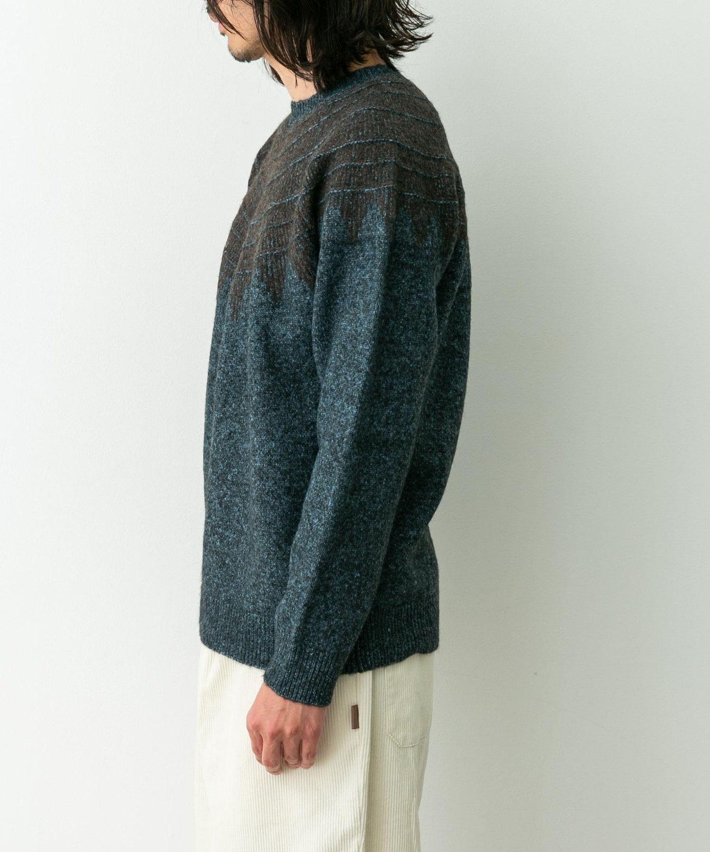 費爾島花紋針織套頭衫