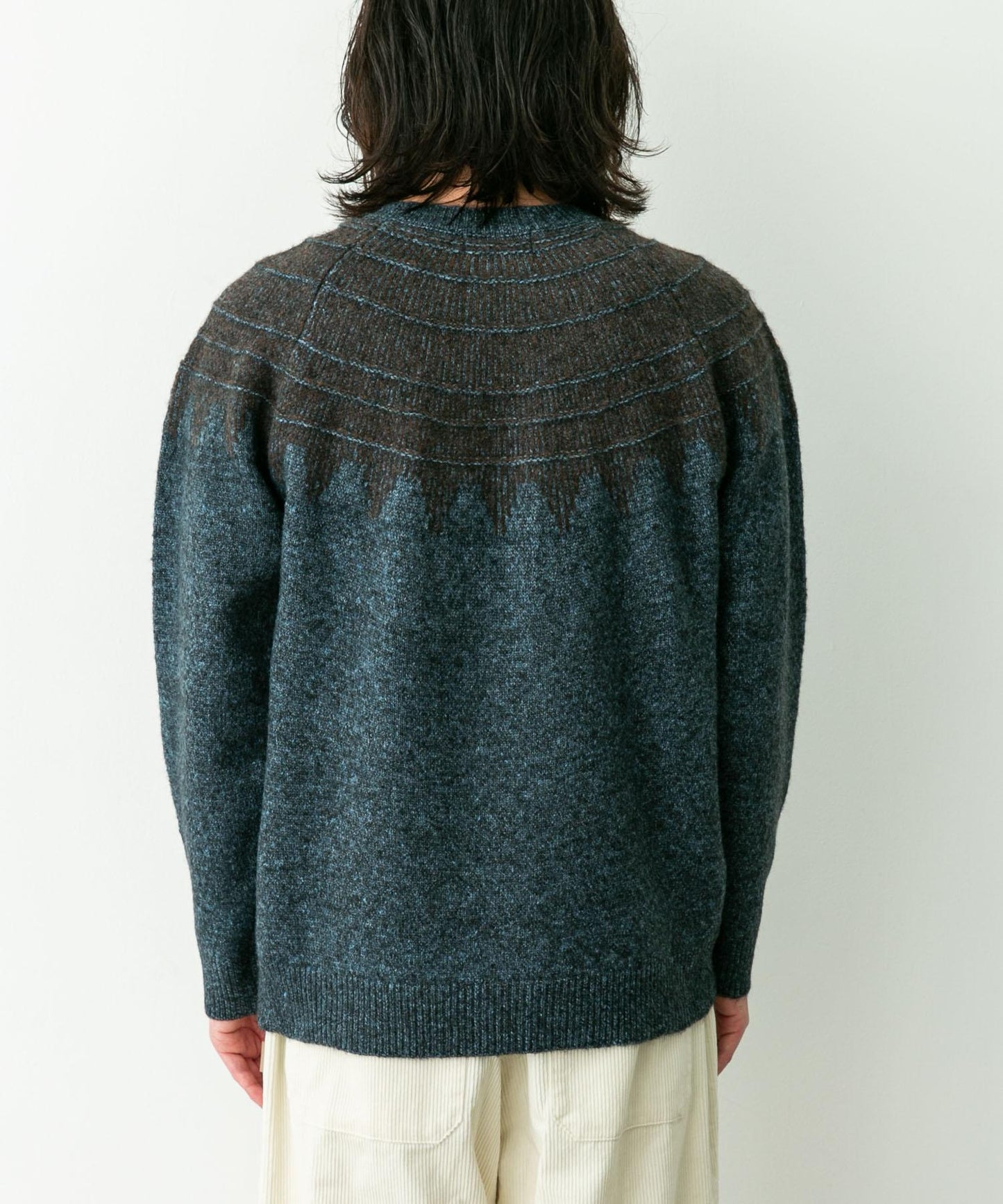 費爾島花紋針織套頭衫