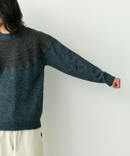 費爾島花紋針織套頭衫