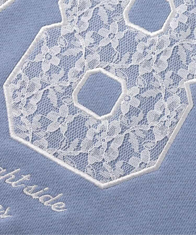 蕾絲編號裝飾寬鬆衛衣