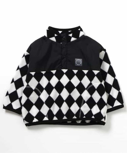 滿版印花抓絨按扣套頭衫（可成套搭配）