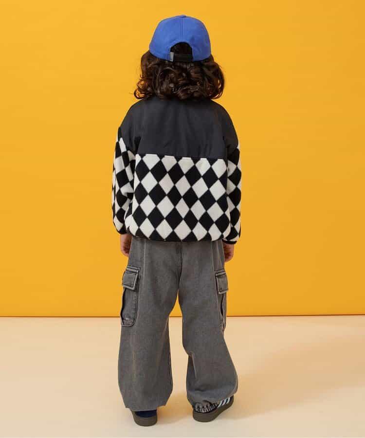 滿版印花抓絨按扣套頭衫（可成套搭配）