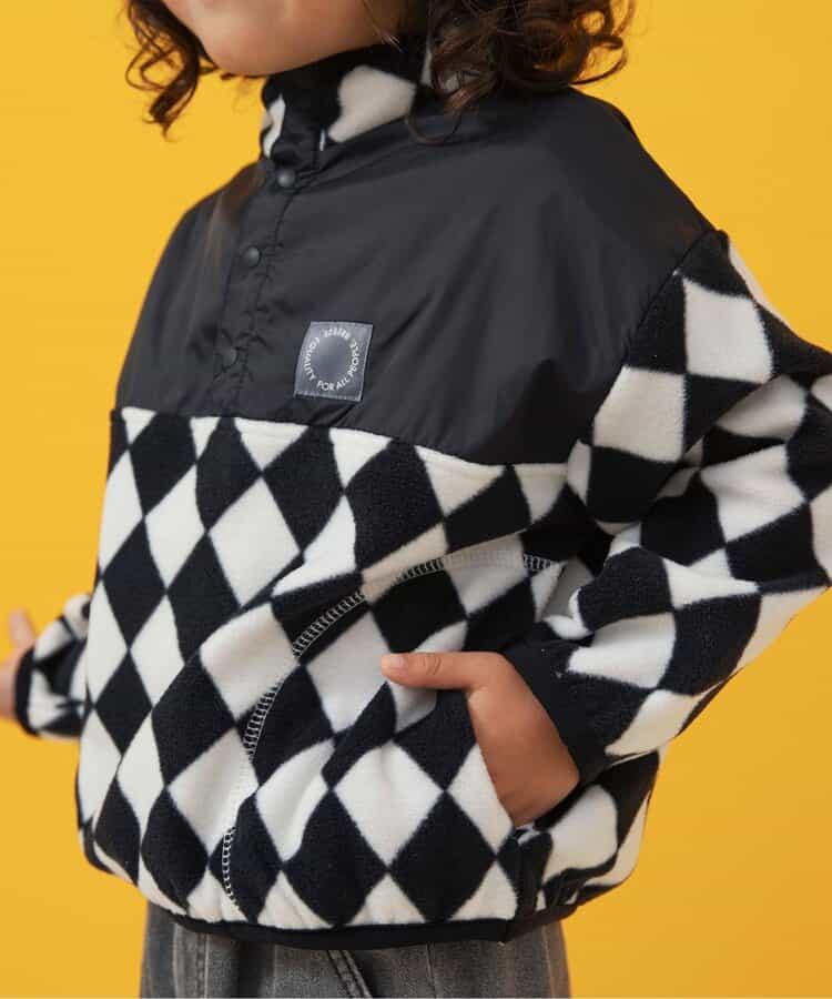 滿版印花抓絨按扣套頭衫（可成套搭配）