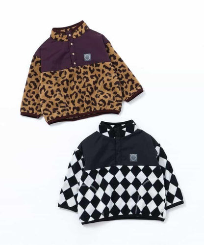 滿版印花抓絨按扣套頭衫（可成套搭配）