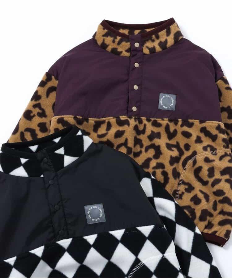 滿版印花抓絨按扣套頭衫（可成套搭配）