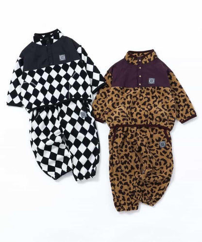 滿版印花抓絨按扣套頭衫（可成套搭配）