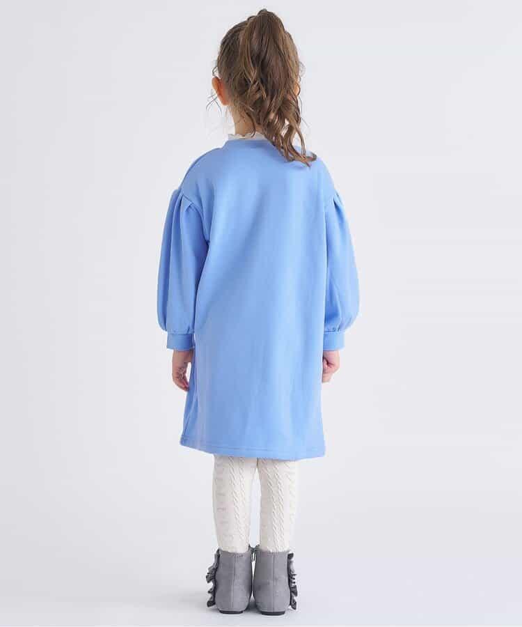 內加絨心形口袋連衣裙