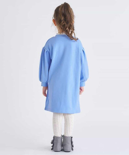 內加絨心形口袋連衣裙