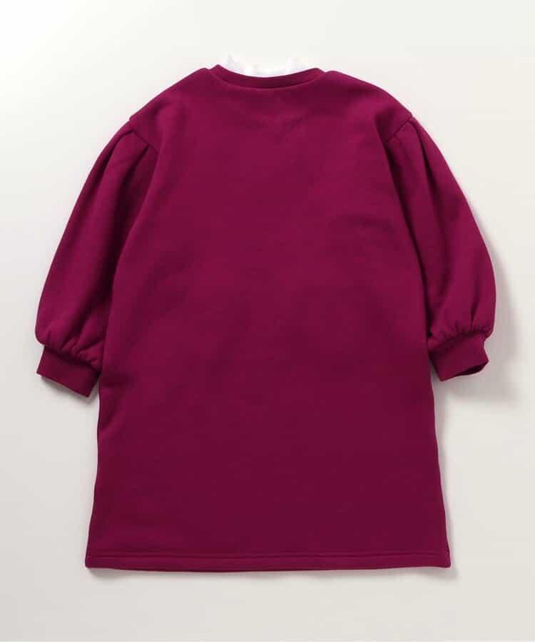 內加絨心形口袋連衣裙