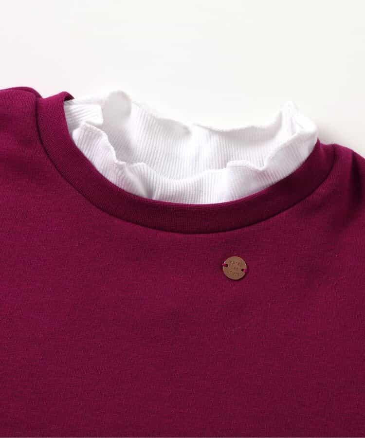 內加絨心形口袋連衣裙