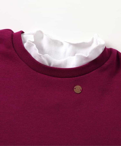 內加絨心形口袋連衣裙