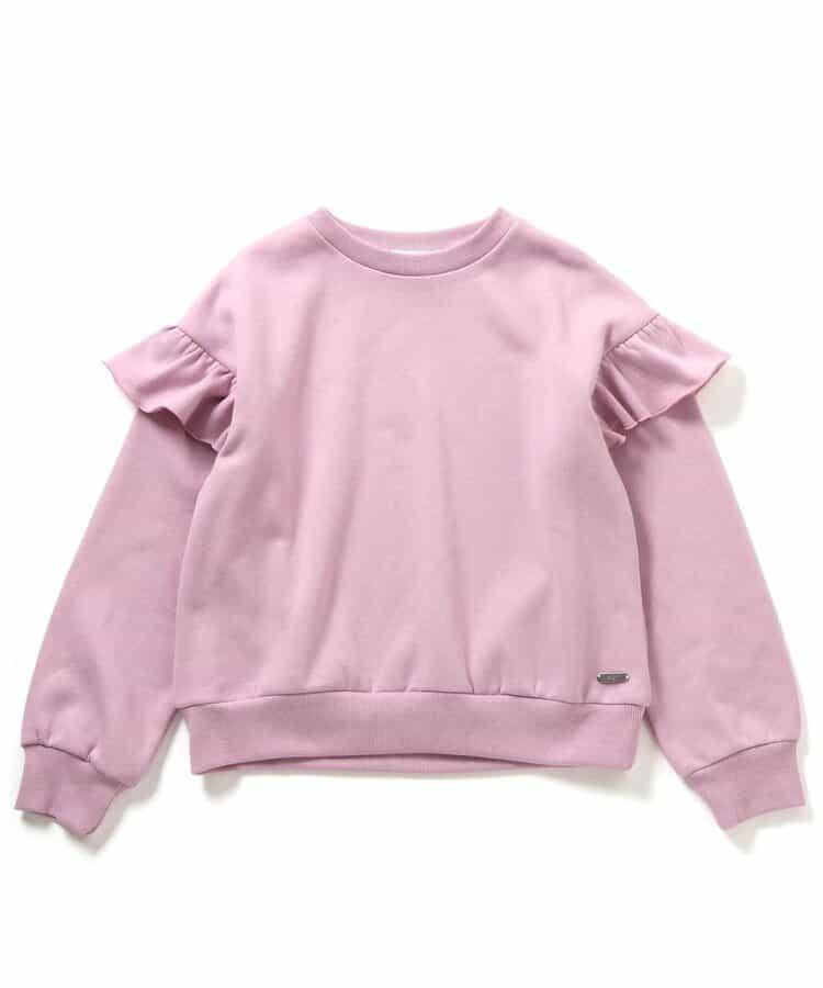 加絨肩部荷葉邊衛衣