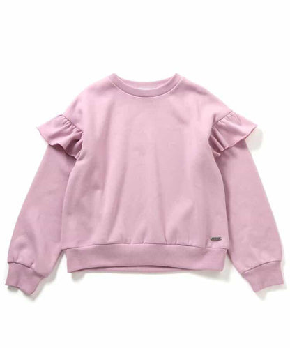 加絨肩部荷葉邊衛衣