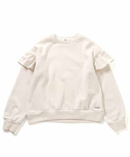 加絨肩部荷葉邊衛衣