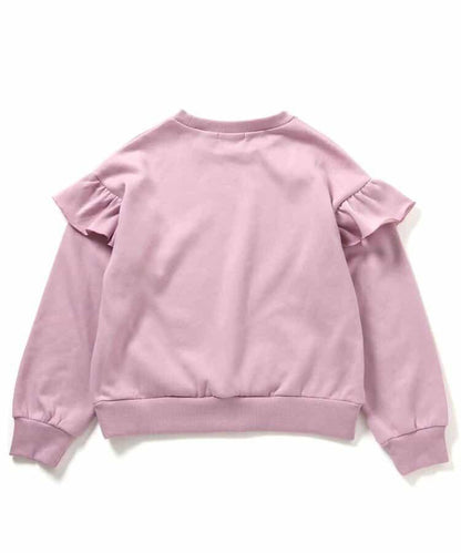 加絨肩部荷葉邊衛衣