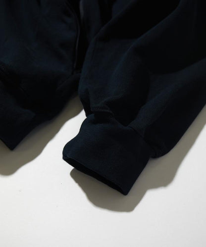 重磅針織面料四分之三拉鍊立領衫