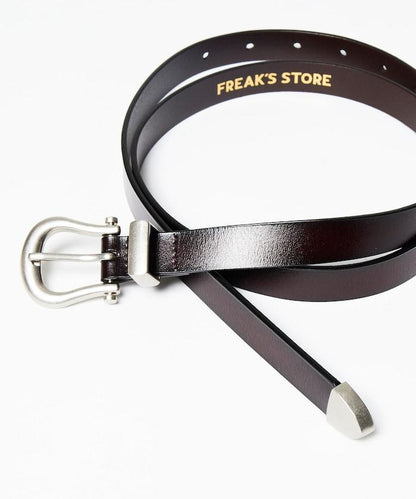 牛皮西部風窄款腰帶