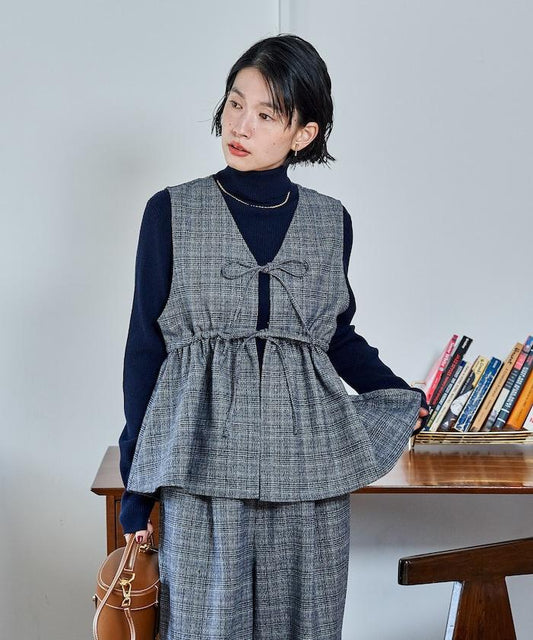 【套裝商品】荷葉邊吊帶背心長褲套裝