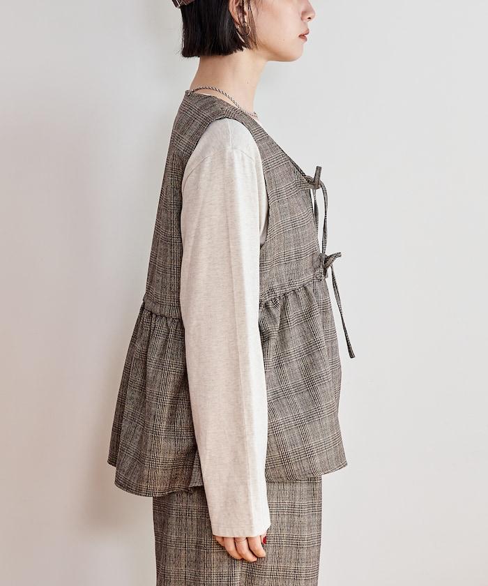 【套裝商品】荷葉邊吊帶背心長褲套裝