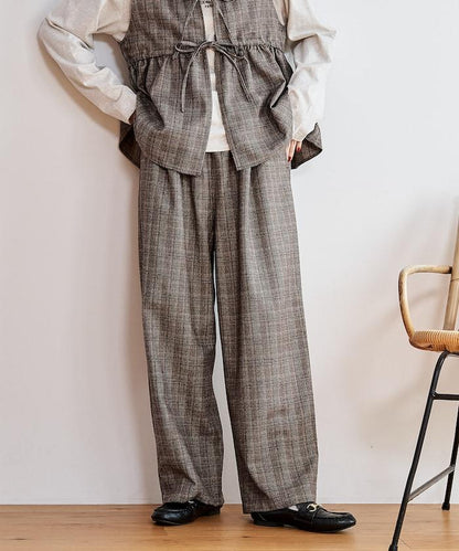 【套裝商品】荷葉邊吊帶背心長褲套裝