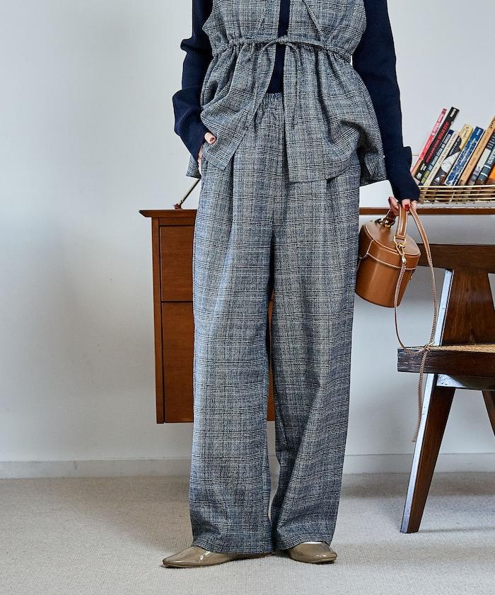 【套裝商品】荷葉邊吊帶背心長褲套裝