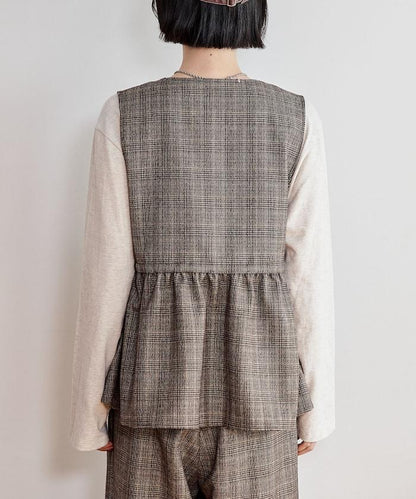 【套裝商品】荷葉邊吊帶背心長褲套裝