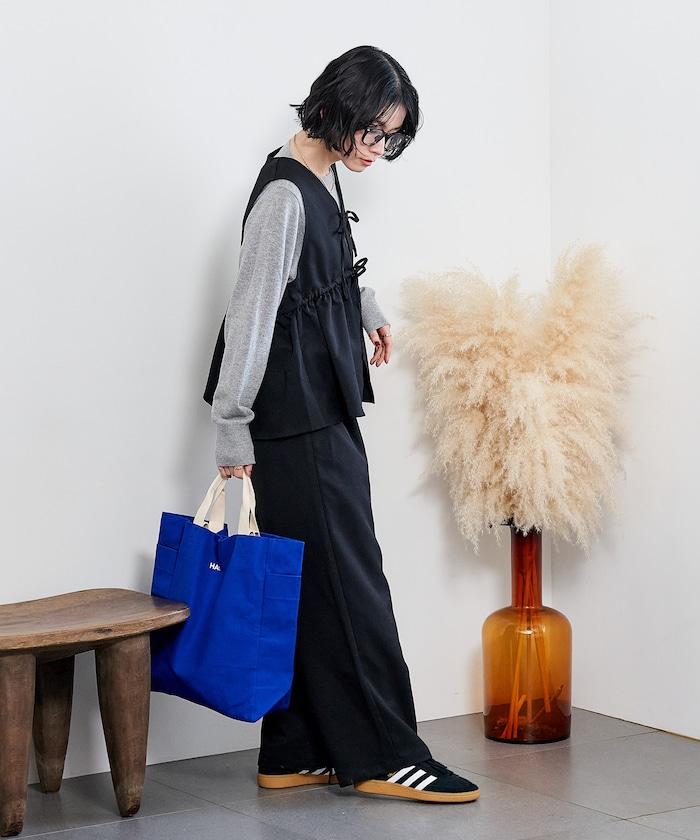 【套裝商品】荷葉邊吊帶背心長褲套裝