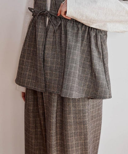 【套裝商品】荷葉邊吊帶背心長褲套裝