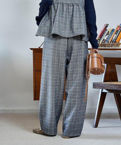 【套裝商品】荷葉邊吊帶背心長褲套裝