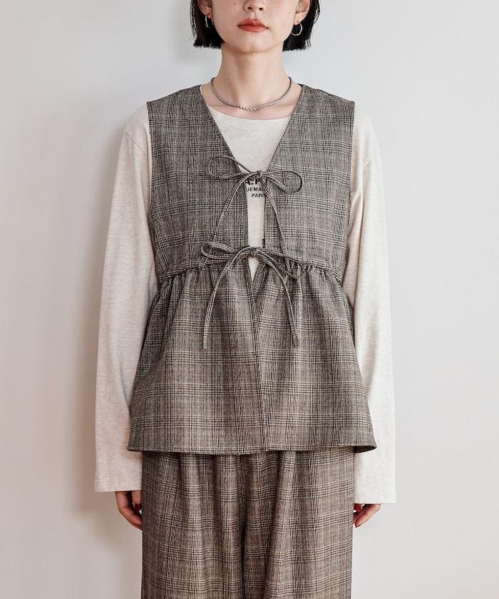 【套裝商品】荷葉邊吊帶背心長褲套裝