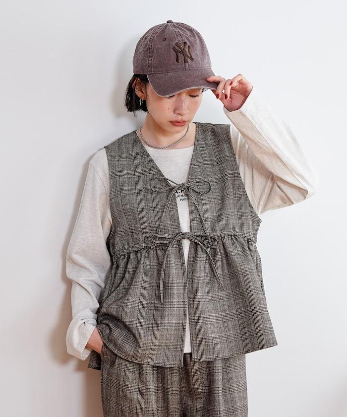 【套裝商品】荷葉邊吊帶背心長褲套裝