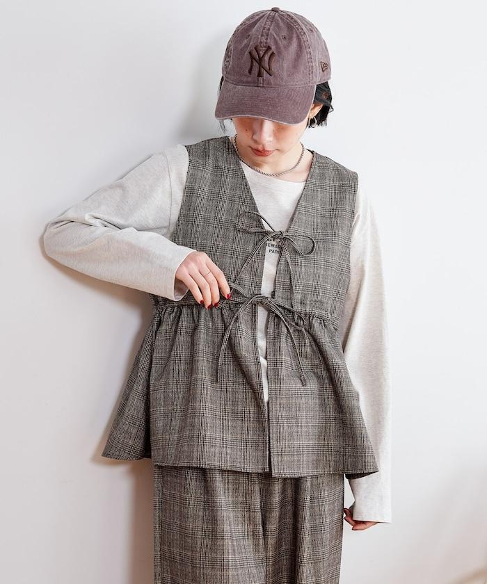 【套裝商品】荷葉邊吊帶背心長褲套裝