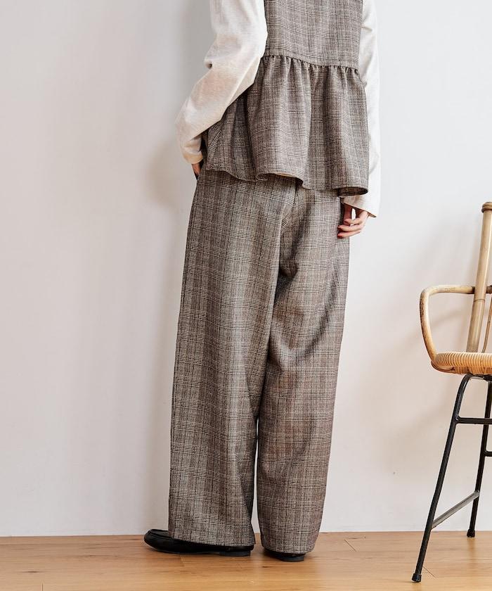 【套裝商品】荷葉邊吊帶背心長褲套裝