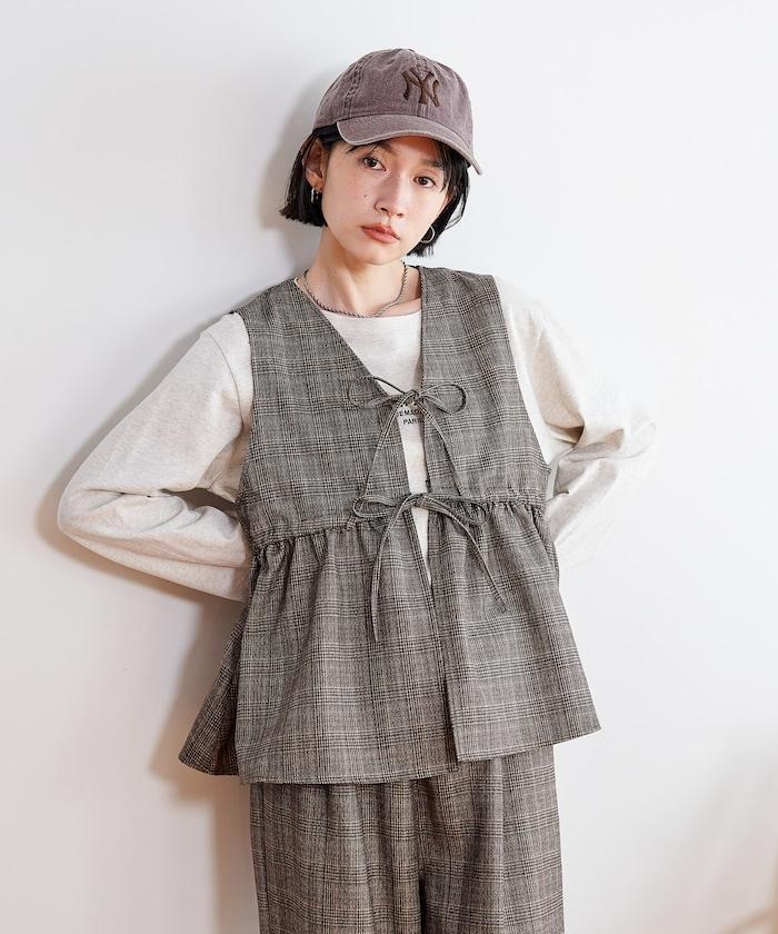 【套裝商品】荷葉邊吊帶背心長褲套裝