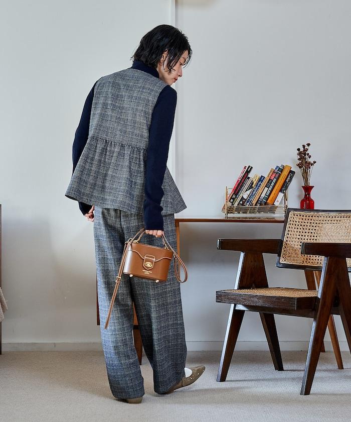 【套裝商品】荷葉邊吊帶背心長褲套裝