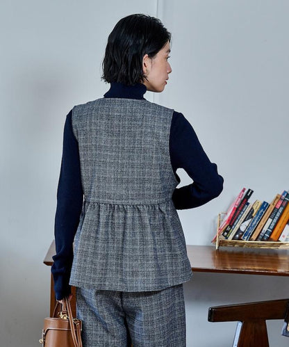 【套裝商品】荷葉邊吊帶背心長褲套裝