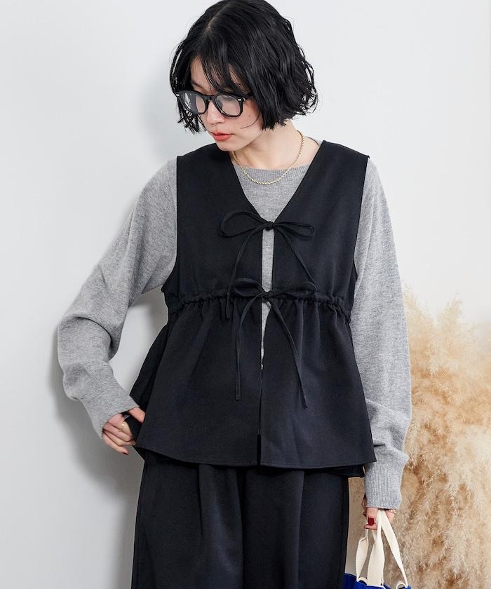 【套裝商品】荷葉邊吊帶背心長褲套裝