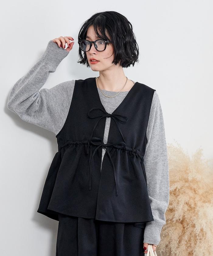 【套裝商品】荷葉邊吊帶背心長褲套裝