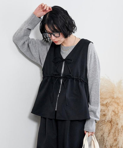 【套裝商品】荷葉邊吊帶背心長褲套裝