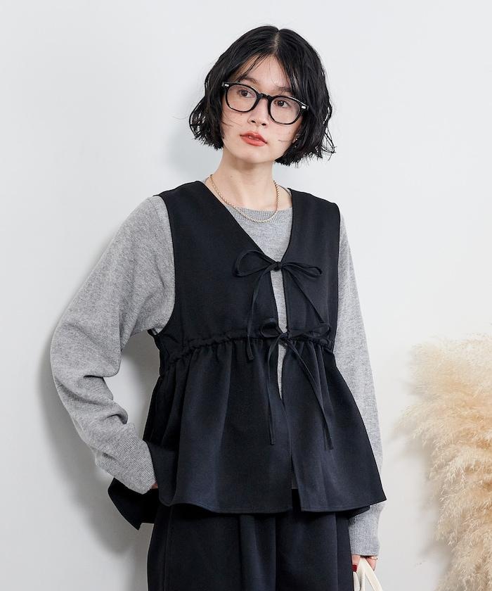 【套裝商品】荷葉邊吊帶背心長褲套裝