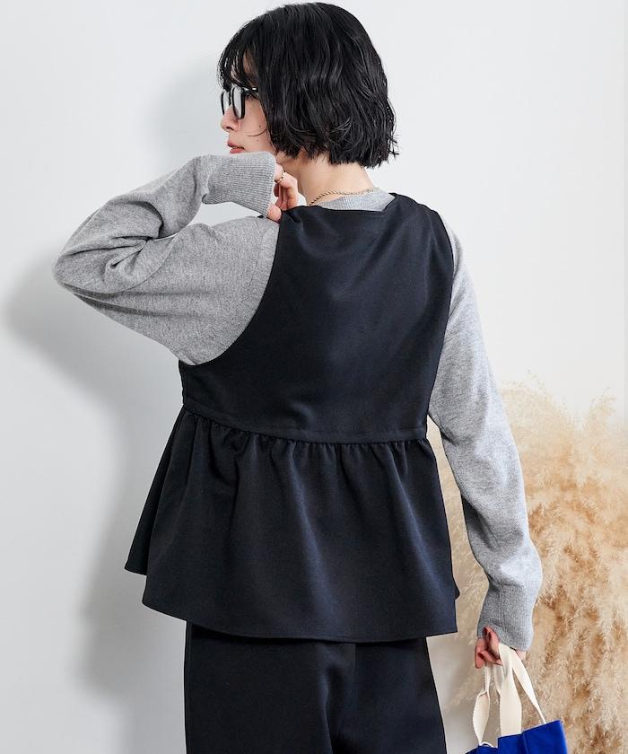 【套裝商品】荷葉邊吊帶背心長褲套裝