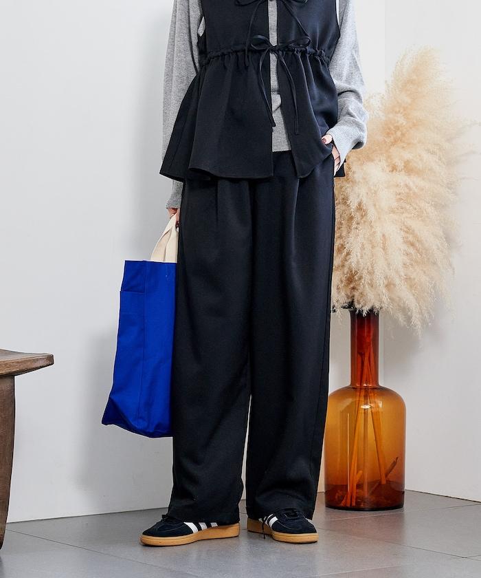 【套裝商品】荷葉邊吊帶背心長褲套裝