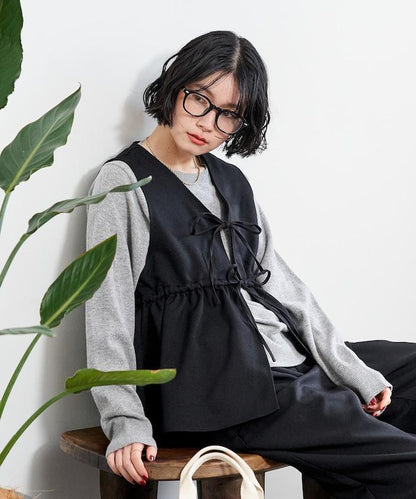 【套裝商品】荷葉邊吊帶背心長褲套裝