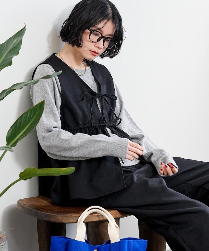 【套裝商品】荷葉邊吊帶背心長褲套裝